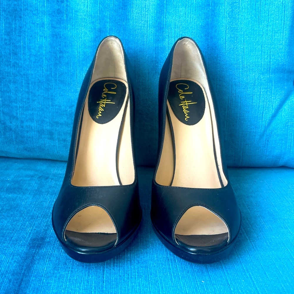 Cole Haan peep toe heels